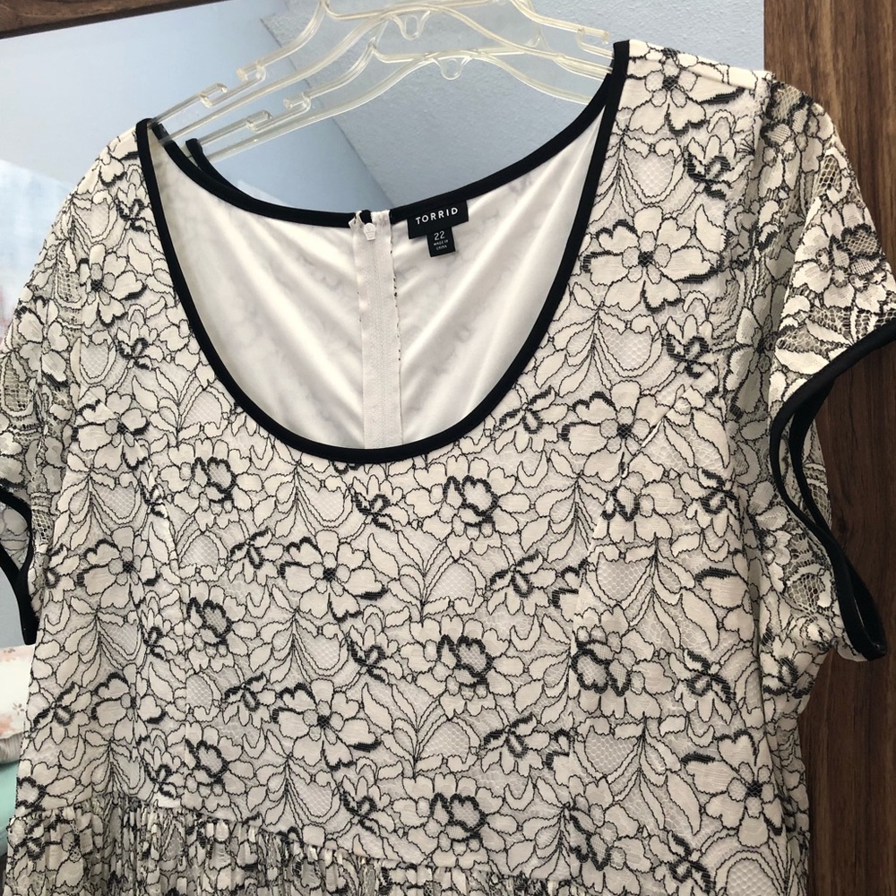 Black & white lace dress by Torrid